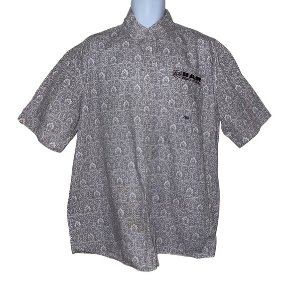 Rare Roper Dodge Ram Rodeo Series Mens Shirt XXL Purple Paisley Button Front - Picture 1 of 11